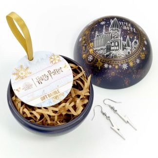 Harry Potter Yule Ball kerstbal met bliksem oorbellen